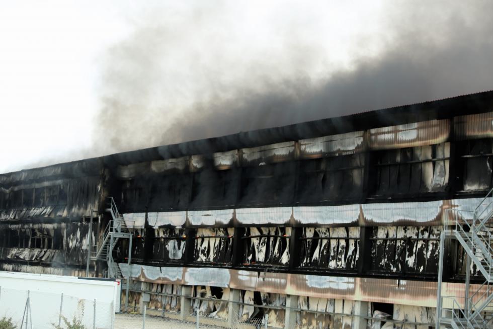 Incendio de una nave avícola en Grañén.