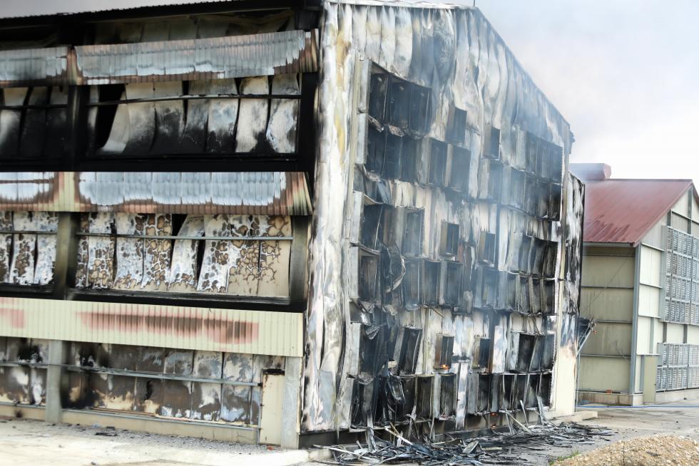 Incendio de una nave avícola en Grañén.