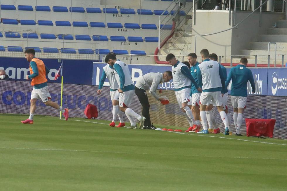 Minutos previos al partido.