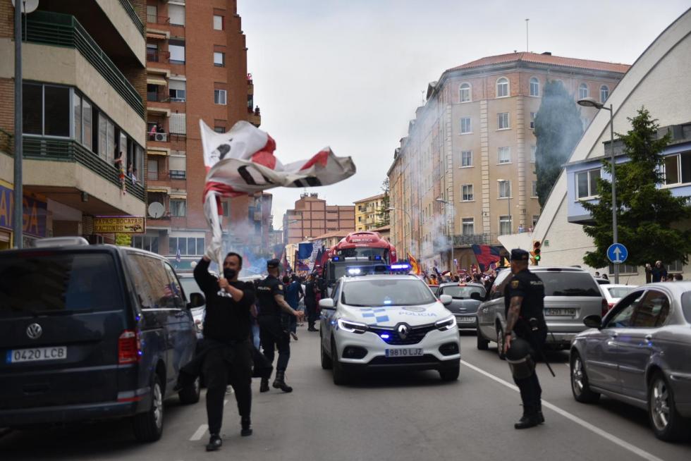 La hinchada azulgrana deja escuchar su rugido