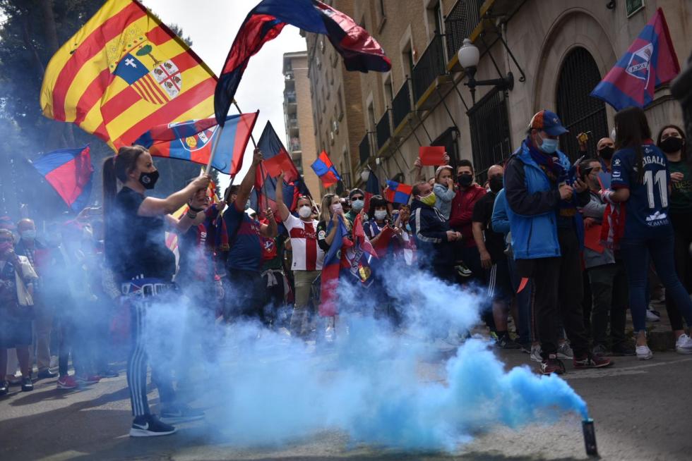 La hinchada azulgrana deja escucha su rugido