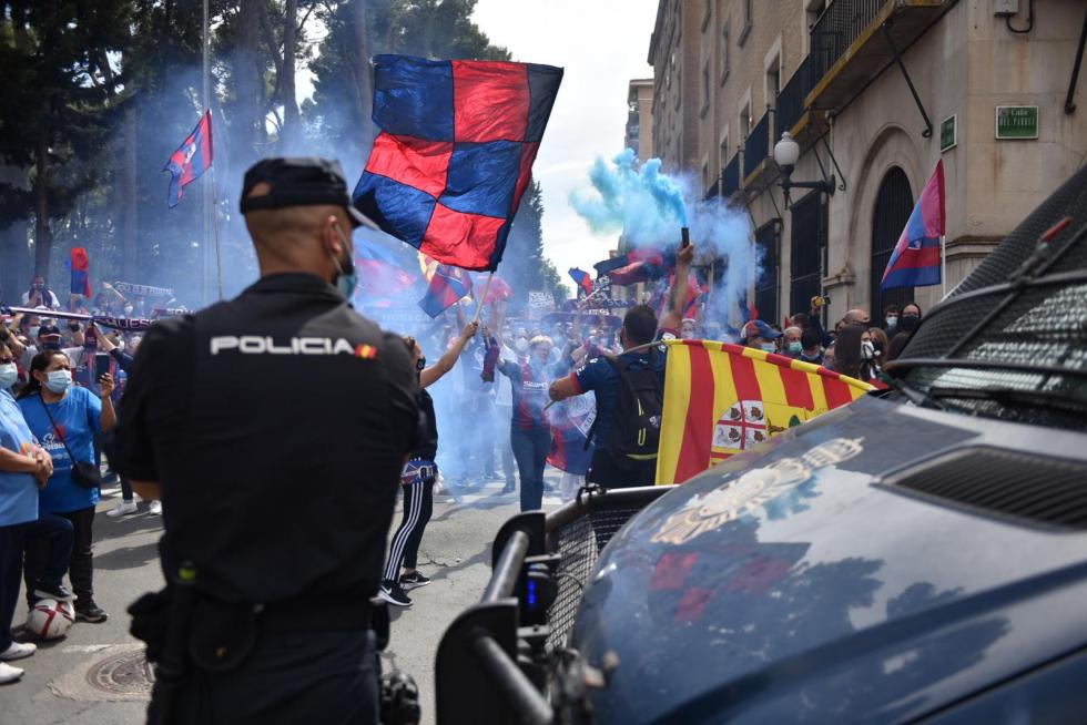 La hinchada azulgrana deja escucha su rugido