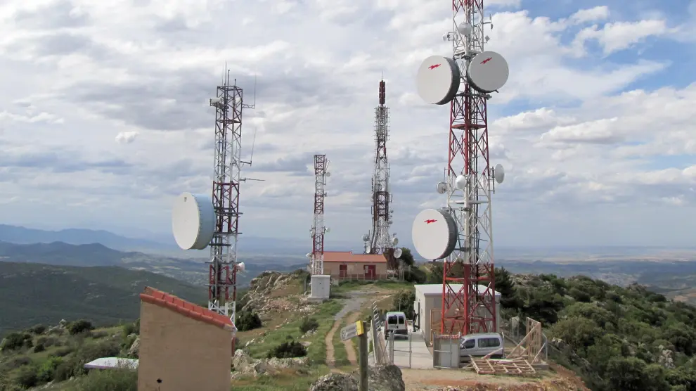 Centro de telecomunicaciones en la comunidad aragonesa