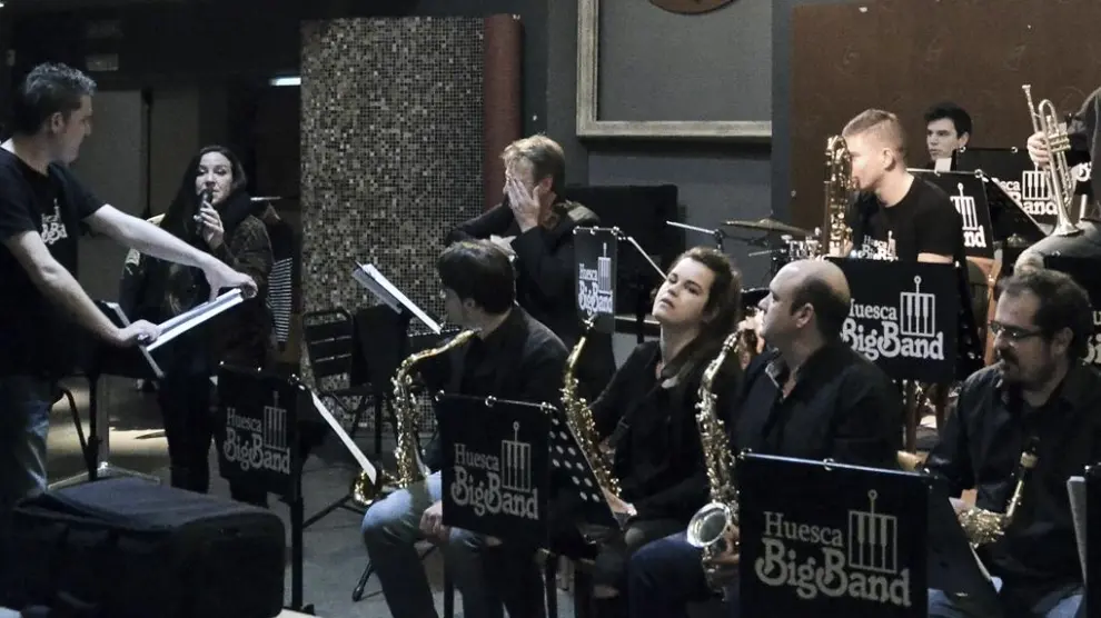 La Huesca Big Band en un concierto en la Sala Genius.