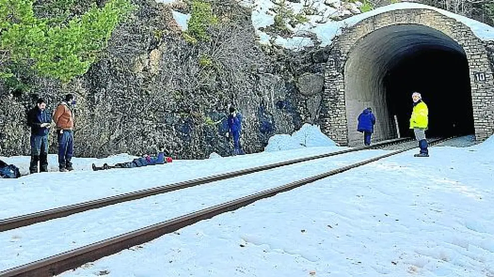 Rodaje en la Estación de Canfranc.