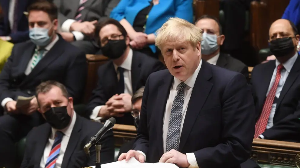 Boris Johnson dio explicaciones en la sesión de control de la Cámara de los Comunes.