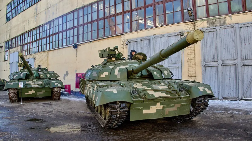 La presencia de tanques es una constante en numerosos rincones de Ucrania. UKRAINE RUSSIA CRISIS