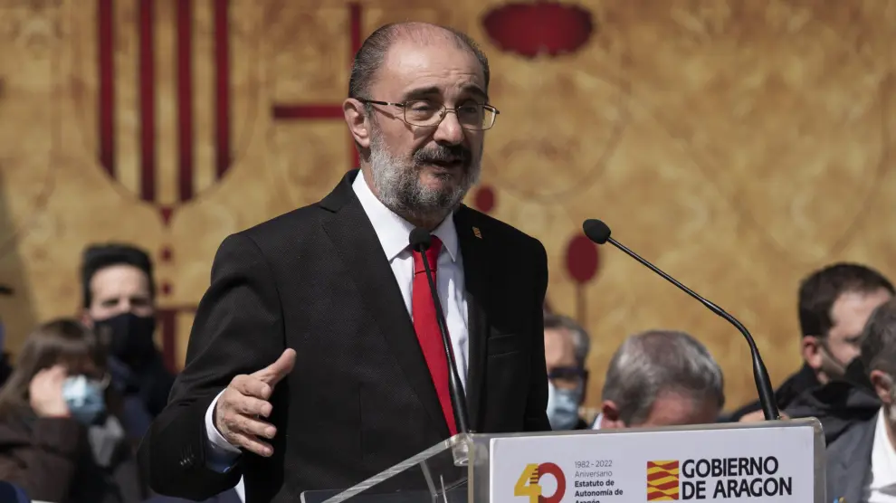 El presidente de Aragón, Javier Lambán,.