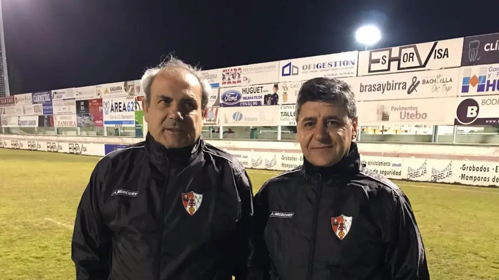 Javier Irigoyen y Josete Tomás continuarán la próxima temporada como técnicos de la UD Barbastro.