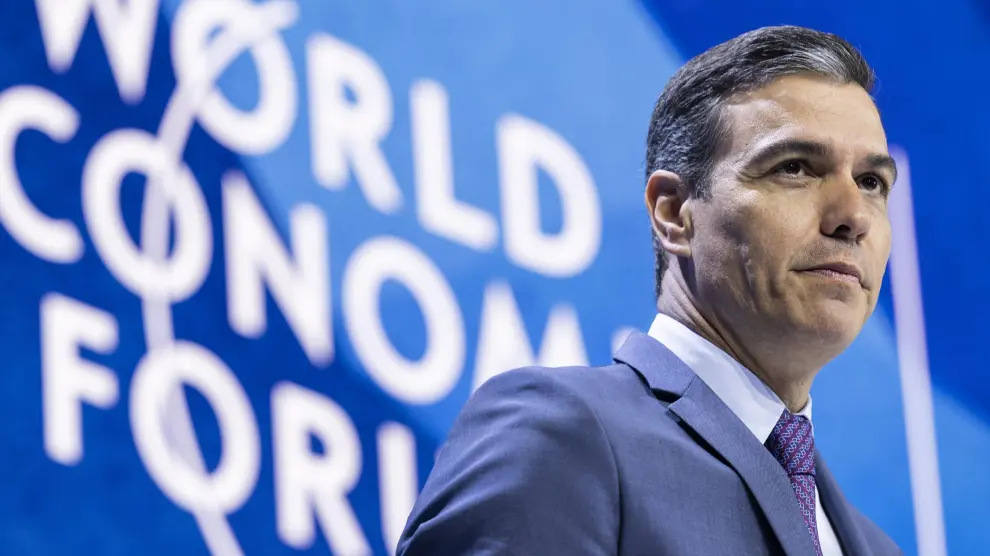 Pedro Sánchez en el Foro Económico Mundial que se celebra en Davos.