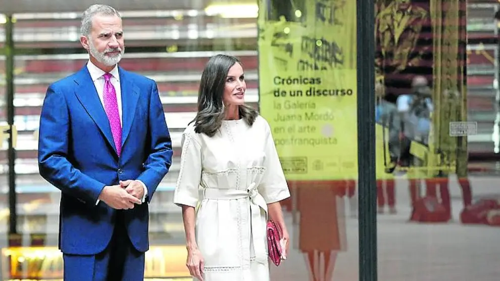 Los reyes de España, Felipe y Letizia, en la inauguración de la exposición sobre Picasso.