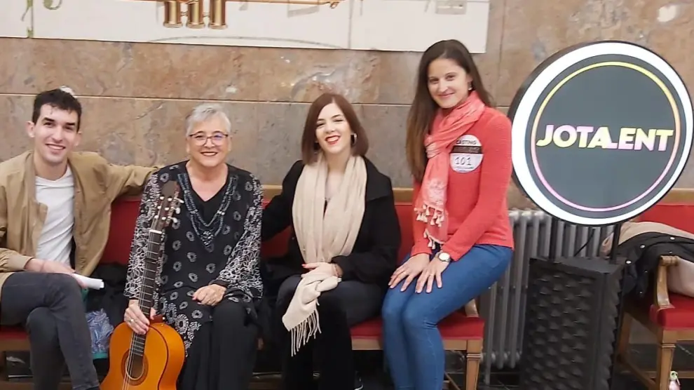 Cuatro de los participantes en el casting de 'Jotalent' en Huesca
