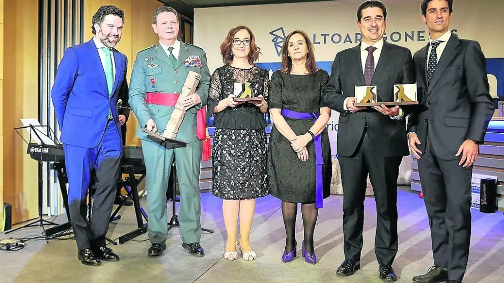 Íñigo de Yarza junto a Laurentino Ceña, Eva Cabrero, Carmen Sánchez, Fernando Moragas y David Asensio (2019).