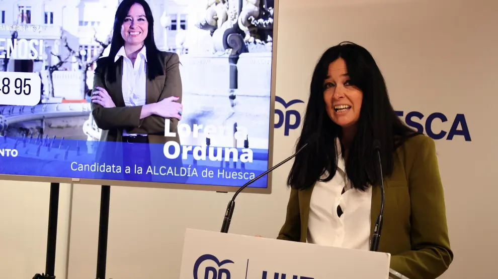 Lorena Orduna, candidata del PP a la alcaldía de Huesca.