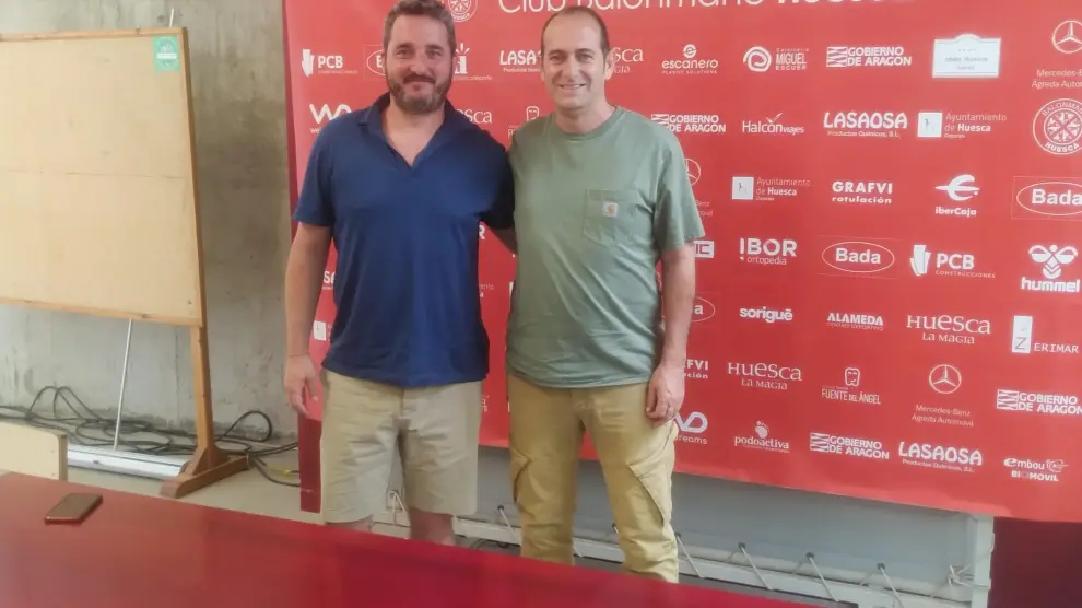 Dani Ibáñez y José Nolasco, este jueves en el Palacio de Deportes.