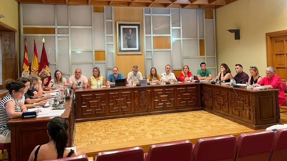 Una sesión anterior del pleno del Ayuntamiento de Jaca.