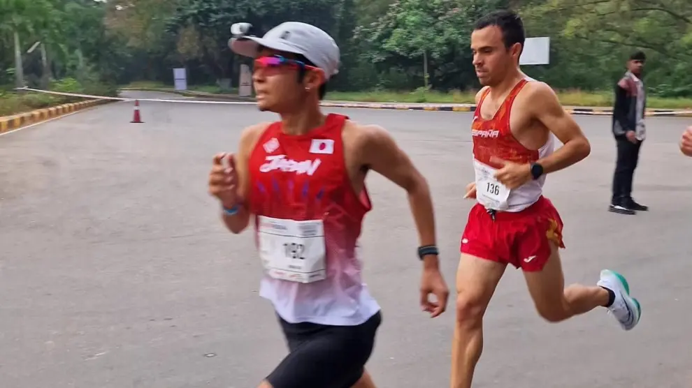 El jaqués, en un momento de la carrera