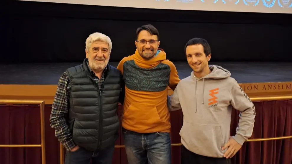 Manolo Bara, Sergi Ricart y Jorge García, ayer en el Olimpia.