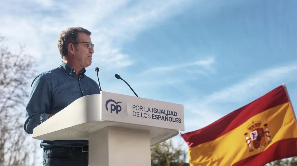 El PP se manifiesta en la plaza de España de Madrid