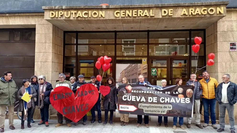 Participantes en la manifestación llevada a cabo este miércoles.