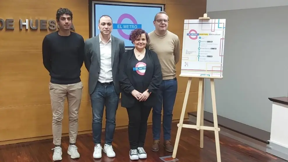 Luis Costa, Carlos Sampáriiz, Sofía Avellanas y Fernando Martínez han presentado el Metro Festival en la DPH