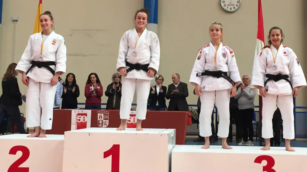 La judoca Belén Martínez, de la Escuela Samurai de Huesca, logra el oro en Salamanca