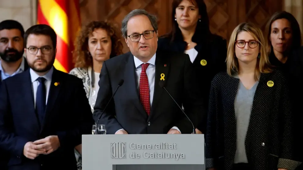 Quim Torra pide a la comunidad internacional que respalde a Cataluña