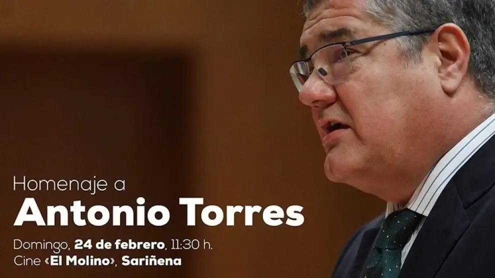 Homenaje a Antonio Torres este domingo en Sariñena