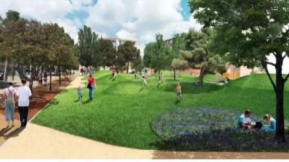 Arranca la primera fase de las obras de renovación del parque San Martín de Huesca