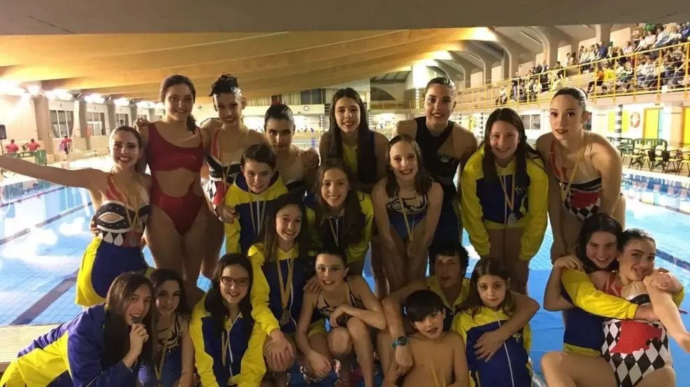 Siete medallas para el CPC Somontano en el Campeonato de Aragón de natación artística