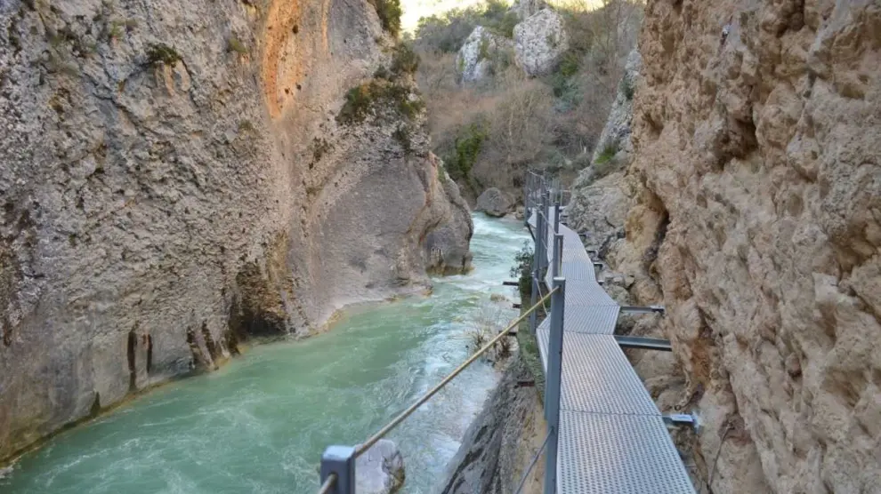 La Ruta de las Pasarelas de Alquézar, entre los tres lugares más visitados de Huesca