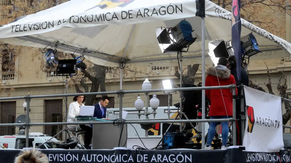 "Aragón Noticias 1" celebra el estreno de la nueva sede de la CARTV en Huesca