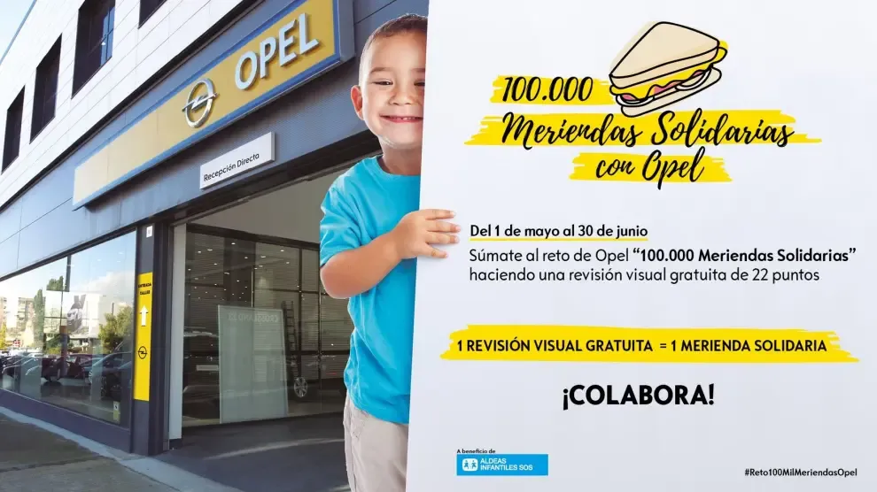 Pirenauto participa en el reto "100.000 meriendas solidarias con Opel"