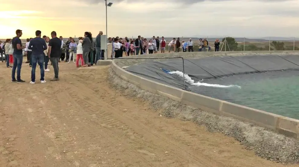 El embalse de San Gregorio ya abastece de agua a la población de Ontiñena