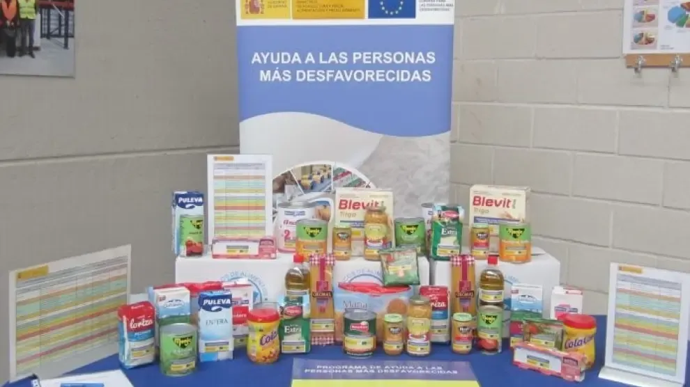 El Gobierno central distribuye 556 toneladas de alimentos en Aragón entre las personas más desfavorecidas