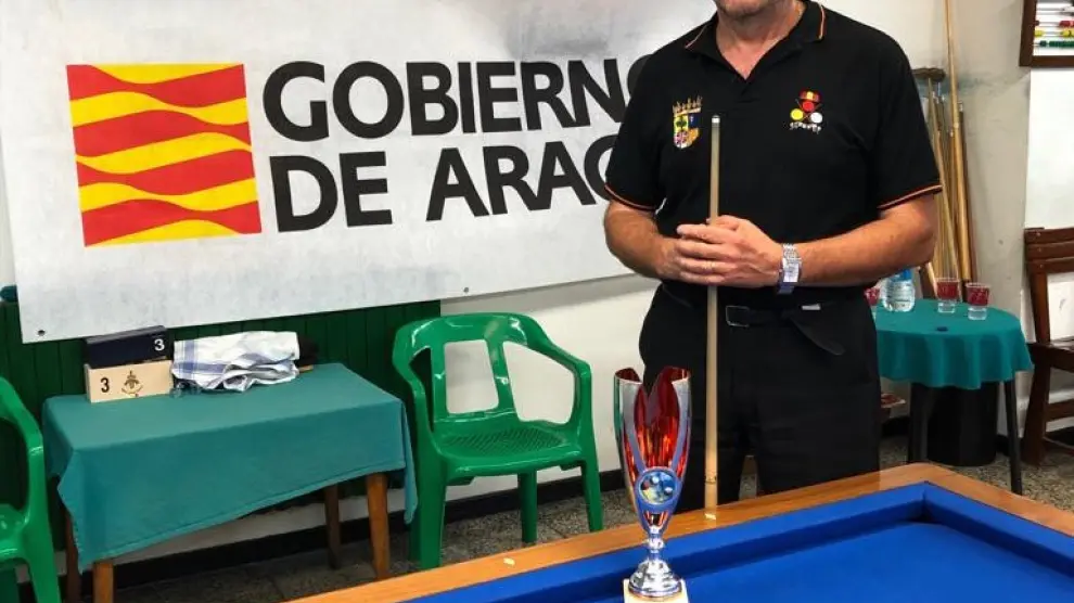 Carmelo Garcés se proclama campeón de Aragón de Billar y acumula ya 21 títulos