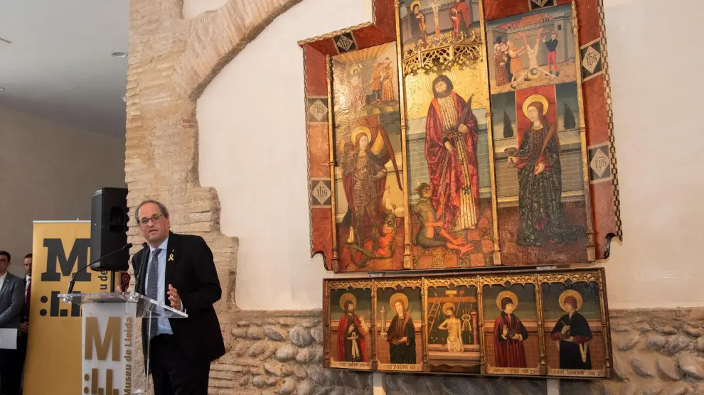 El Museo de Lérida expone desde este martes un retablo gótico aragonés