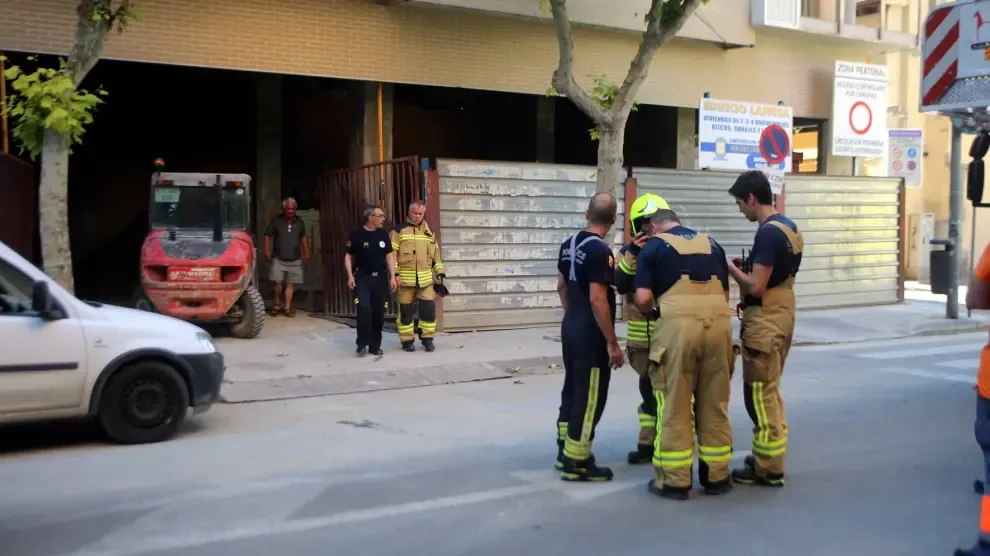 Susto por un fuego en una vivienda en construcción en Huesca