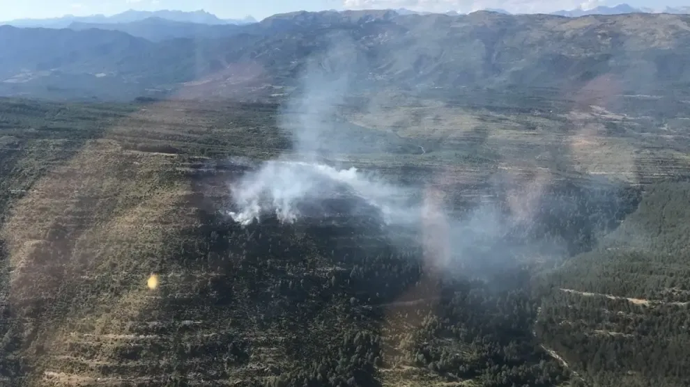 Controlado el incendio forestal declarado en la Guarguera