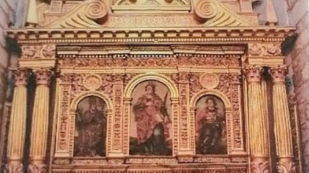 Yebra de Basa quiere restaurar el retablo de Santa Orosia para 2020