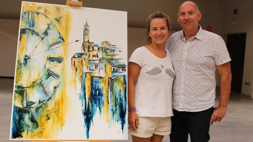 Judith Gangolells gana el concurso de pintura rápida de Binéfar