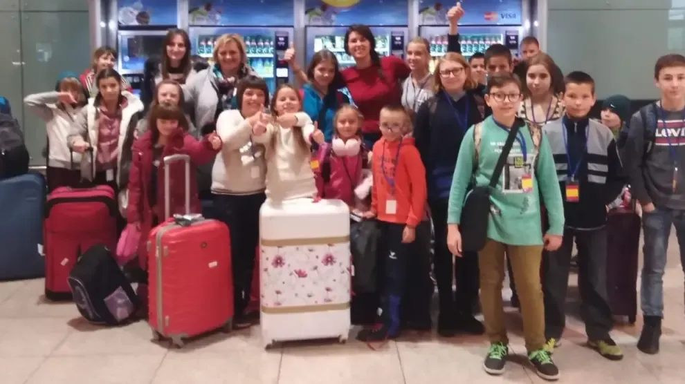 Unos cuarenta niños ucranianos pasan las navidades en Aragón