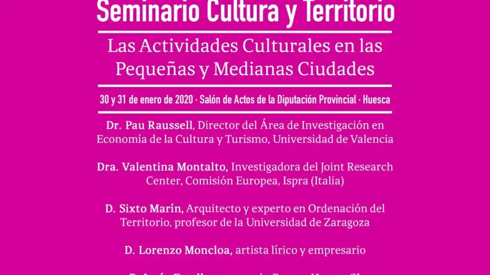 Científicos y gestores analizan en Huesca el carácter estratégico de la cultura en las pequeñas y medianas ciudades