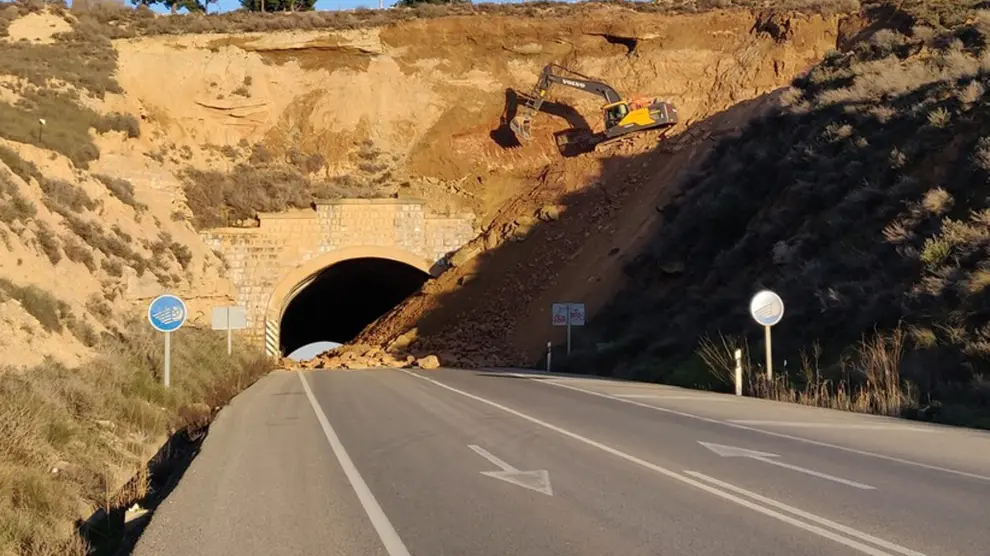 El túnel de la N-II a la salida de Fraga permanecerá cerrado la próxima semana