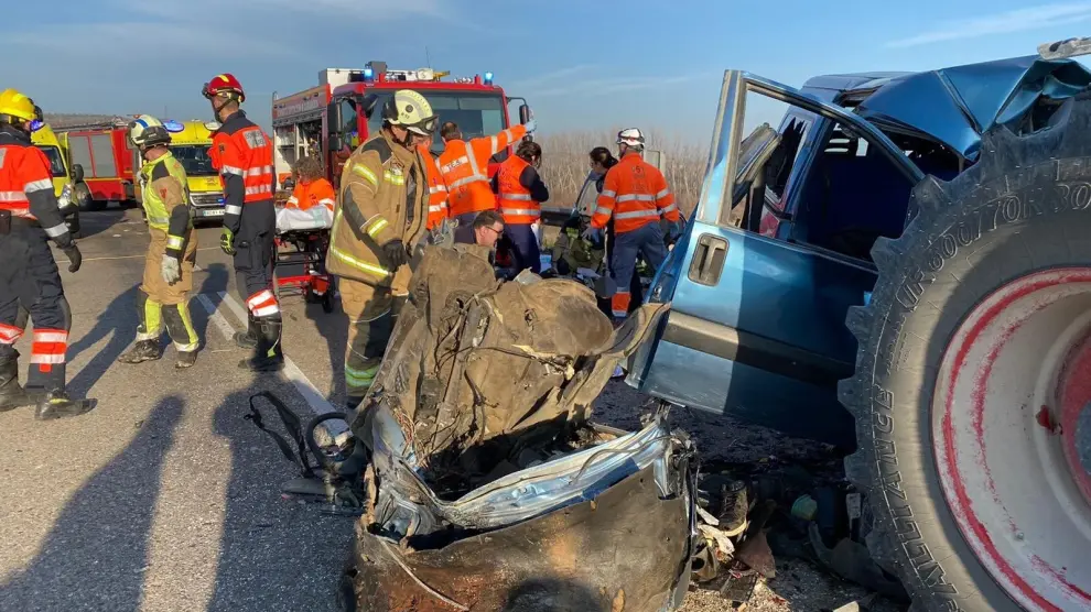 Fallece uno de los tres heridos en el accidente de tráfico del viernes en Caspe