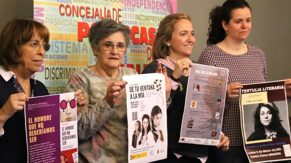 Feministas y Concejo de Monzón se unen en la reivindicación de la igualdad