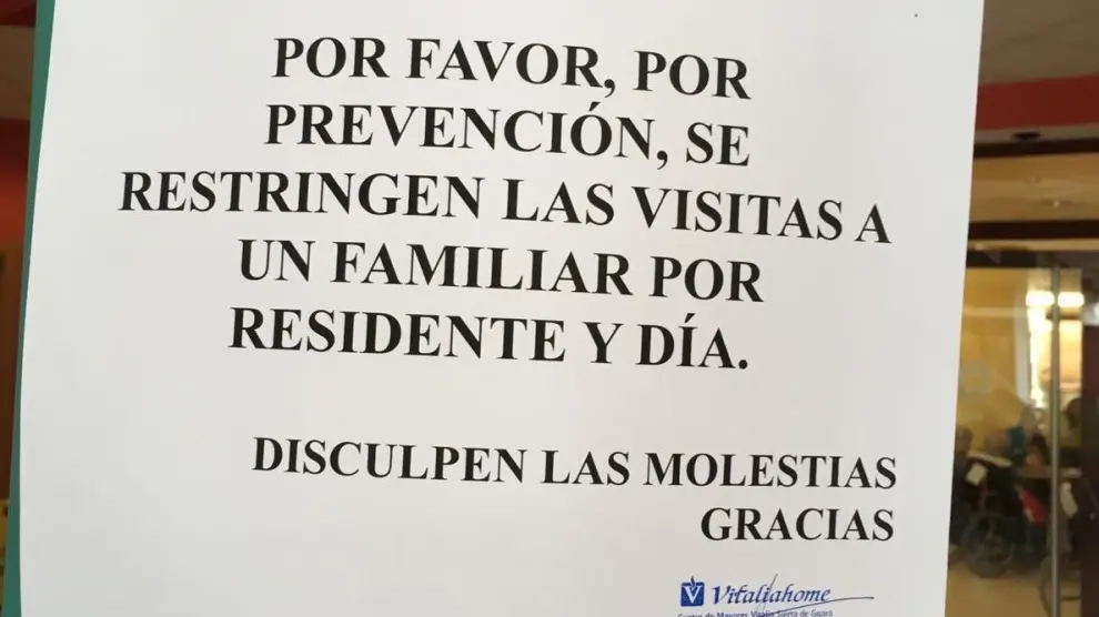 Las residencias de Huesca extreman la prevención y restringen las visitas por el coronavirus