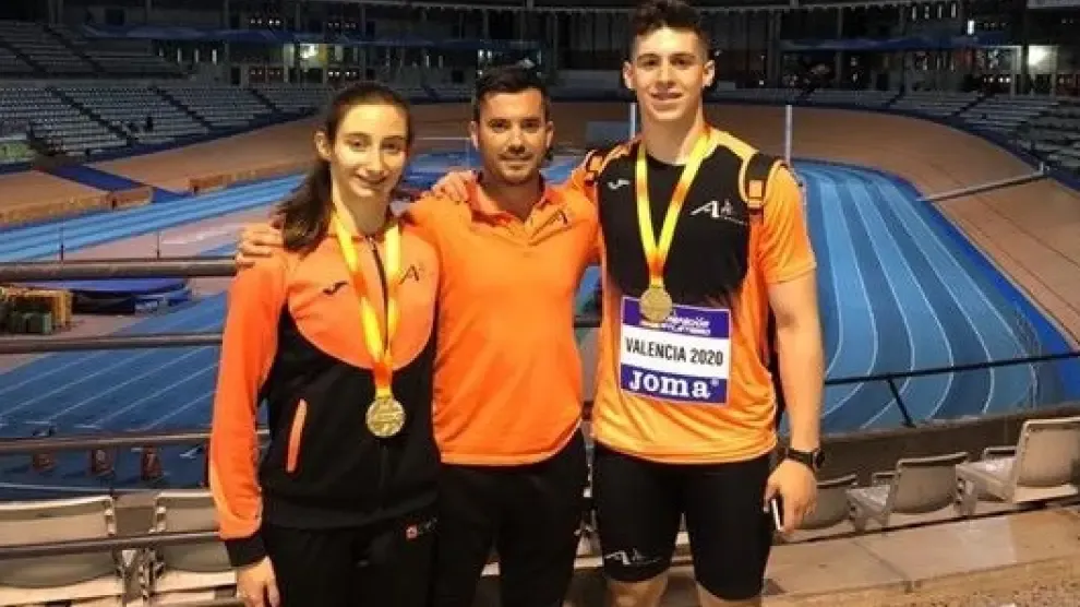 Dos oros y una plata para los altoaragoneses en el Campeonato de España Sub-18 de pista cubierta