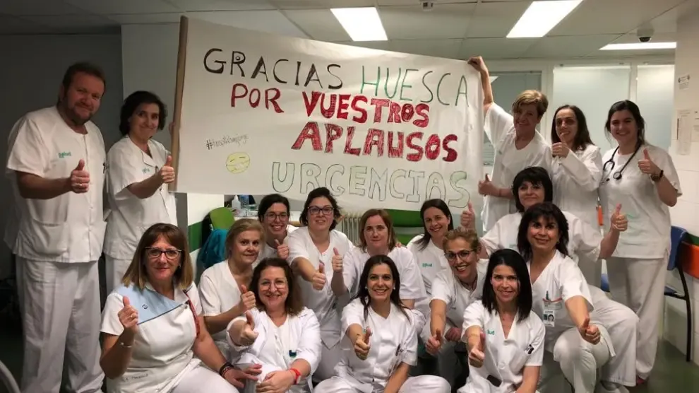 El personal del Hospital San Jorge de Huesca agradece el reconocimiento de los ciudadanos