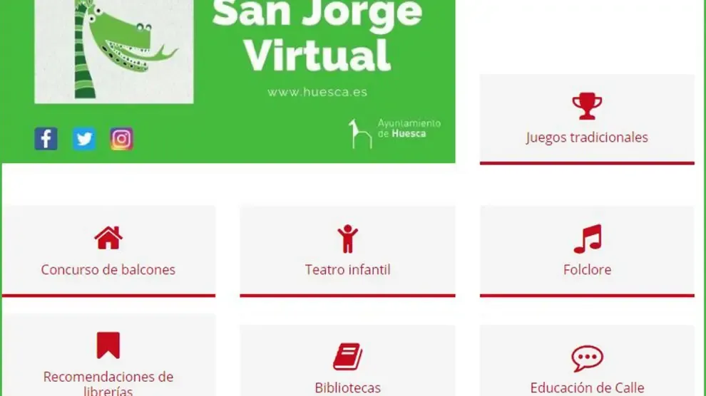 La cultura da el salto a la web para celebrar San Jorge